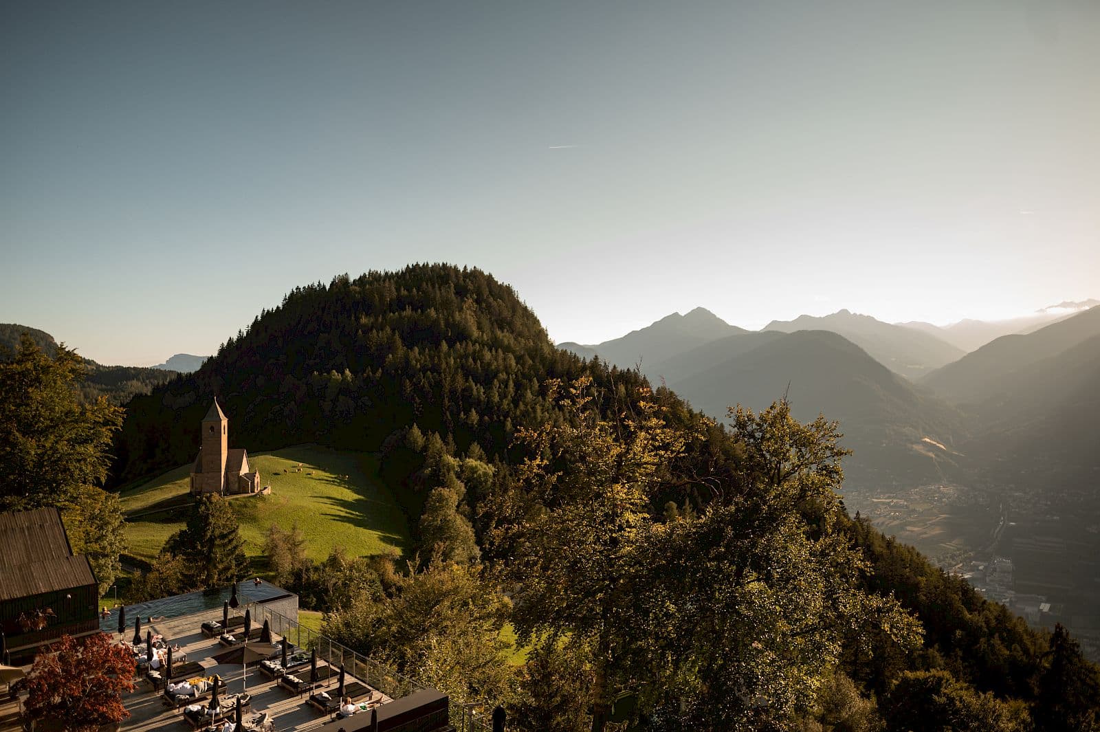 St. Kathrein church above the Dolomites — South Tyrol, Miramonti