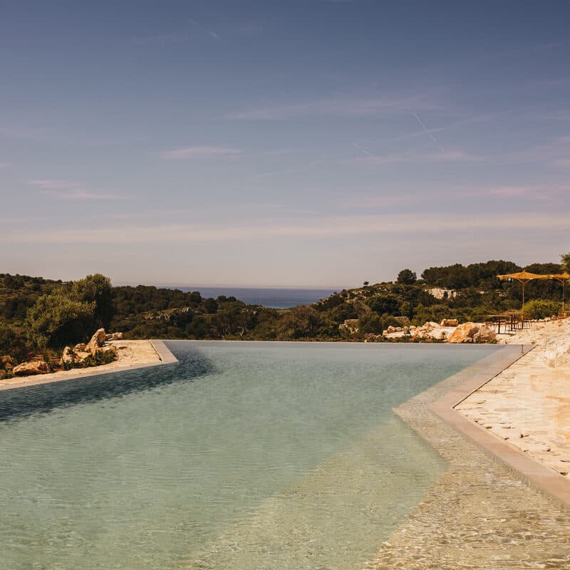 Son Blanc Farmhouse — pool overlooking the Mediterranean, Menorca