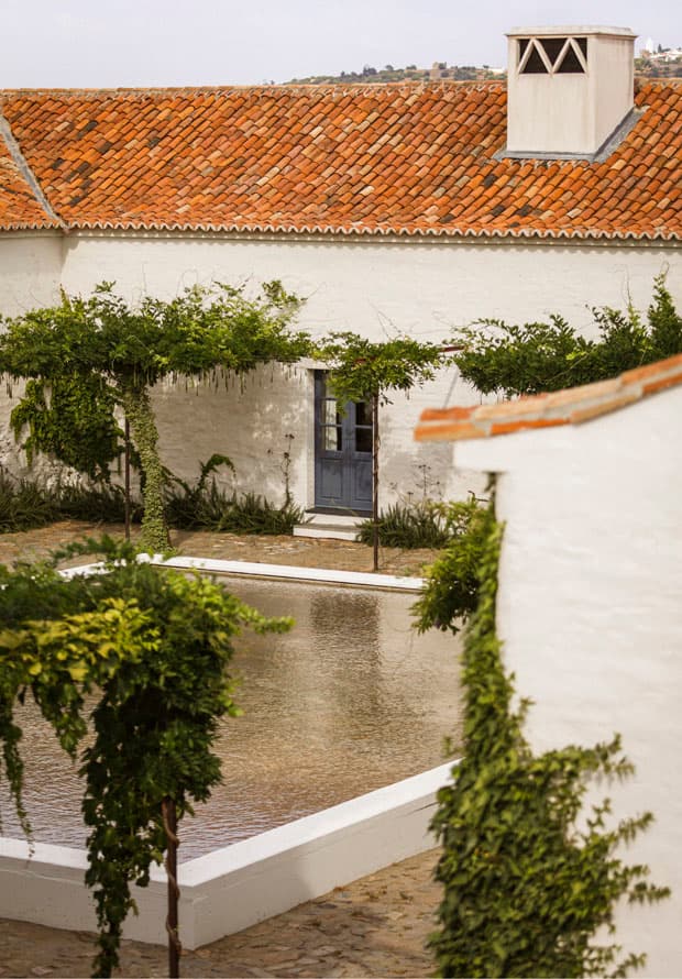 São Lourenço do Barrocal — cottages and reflecting pool, Alentejo